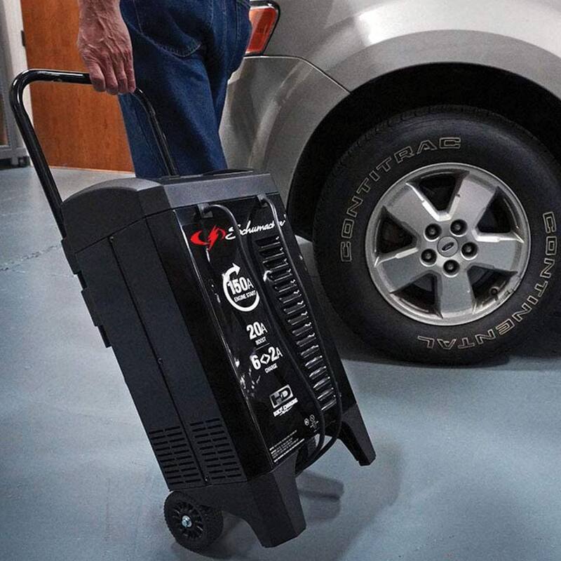 Schumacher Electric Automotive 12-Volt 150-Amp Fully Automatic Wheeled Jump Starter and Battery Charger with 20-Amp Boost - SC1364