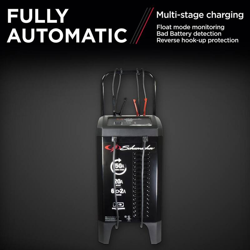 Schumacher Electric Automotive 12-Volt 150-Amp Fully Automatic Wheeled Jump Starter and Battery Charger with 20-Amp Boost - SC1364