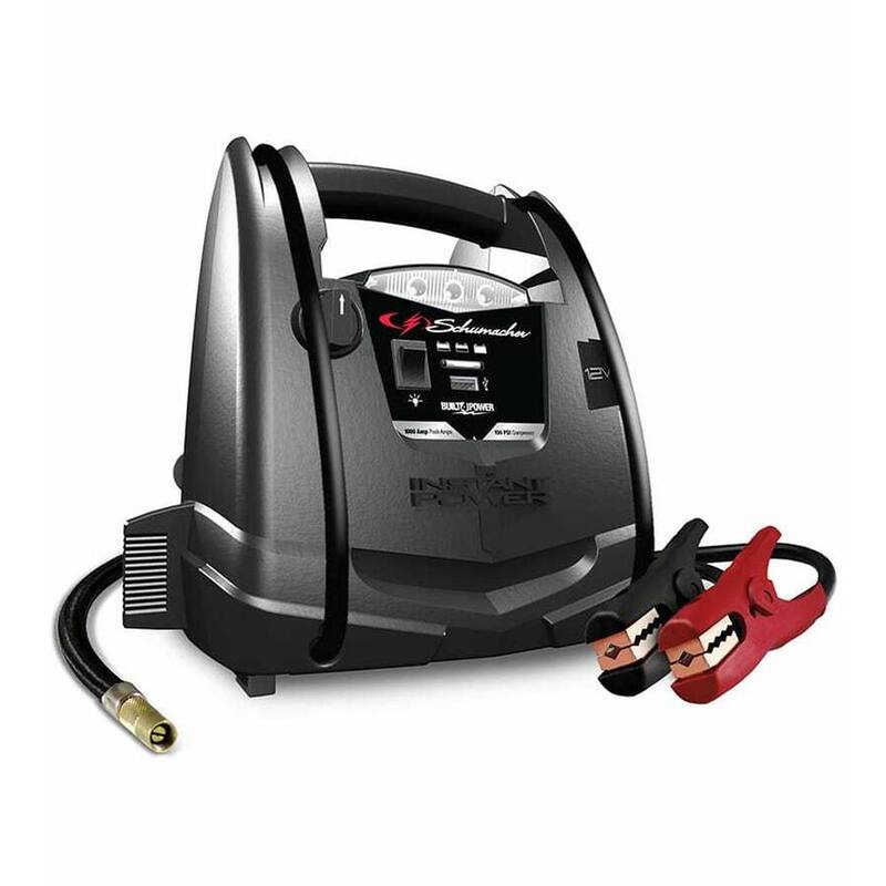Schumacher Electric 1000 Peak Amp Portable Power and Jump Starter with Air Compressor - SJ1330