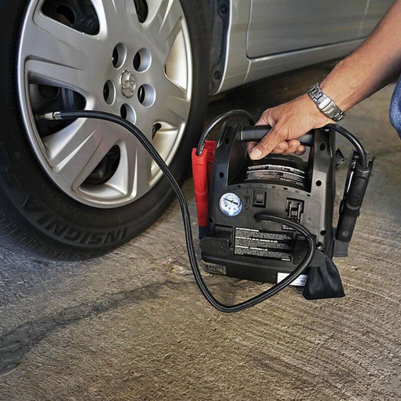Schumacher Electric 1000 Peak Amp Portable Power and Jump Starter with Air Compressor - SJ1330