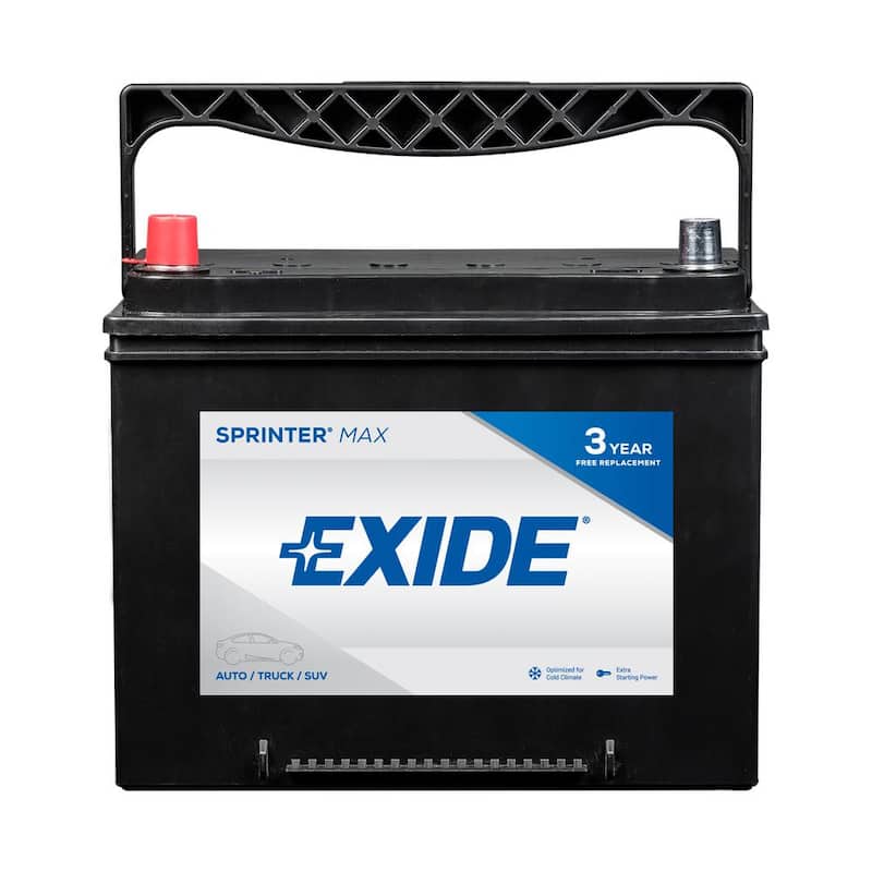 Exide SPRINTER MAX 12 volts Lead Acid 6-Cell 24 Group Size 750 Cold Cranking Amps (BCI) Auto Battery - SX24