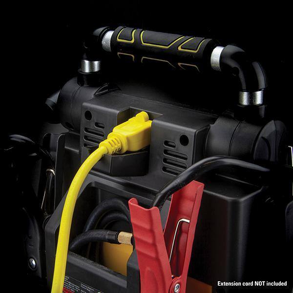 Stanley 1400 Peak Amp Automotive Jump Starter, Portable Power - Triple 15W USB Ports, 120 PSI Air Compressor - J7C09D