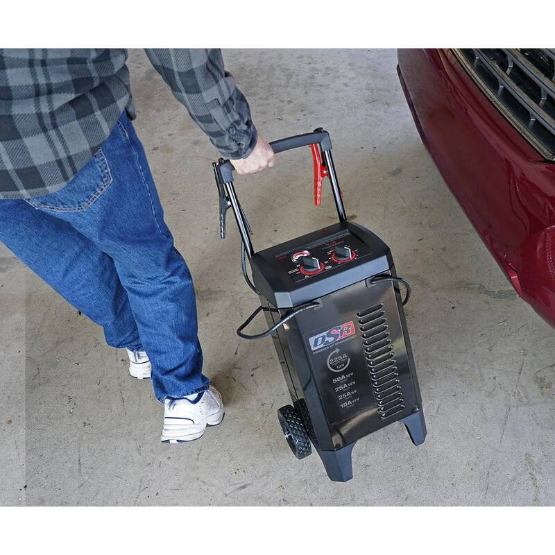 Schumacher Electric DSR Professional Grade 12 Volt, 225 Amp Manual Wheeled Battery Charger and Jump Starter - DSR139