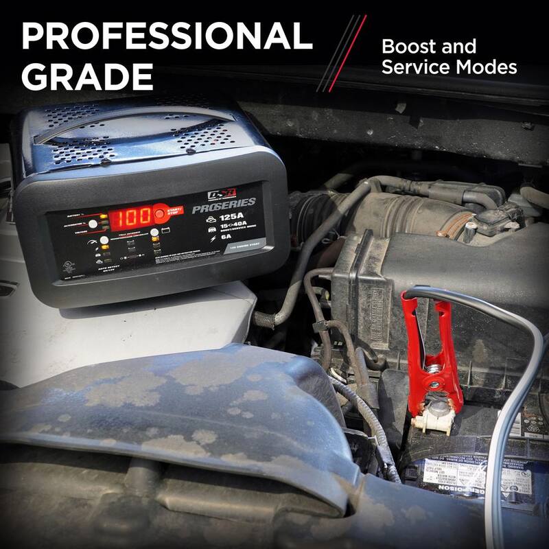 Schumacher Electric DSR Professional Grade 6 and 12 Volt, 125 Peak Amps, Battery Charger and Engine Starter - DSR145