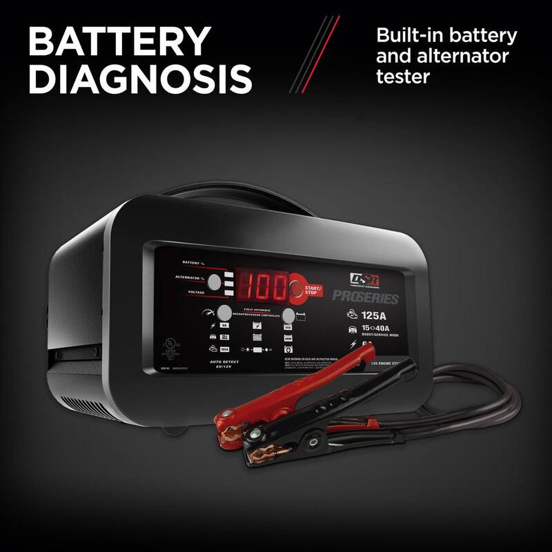 Schumacher Electric DSR Professional Grade 6 and 12 Volt, 125 Peak Amps, Battery Charger and Engine Starter - DSR145