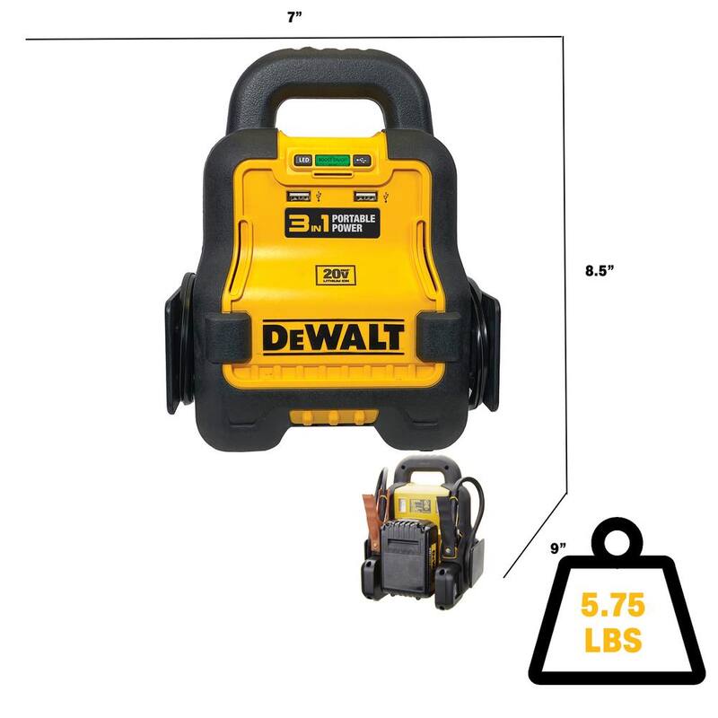 DEWALT Battery Booster Combo Pack Compatible With 20V XR 5 AH Lithium-Ion Battery, includes 5AH Battery and Charger - DXAE20VBBK