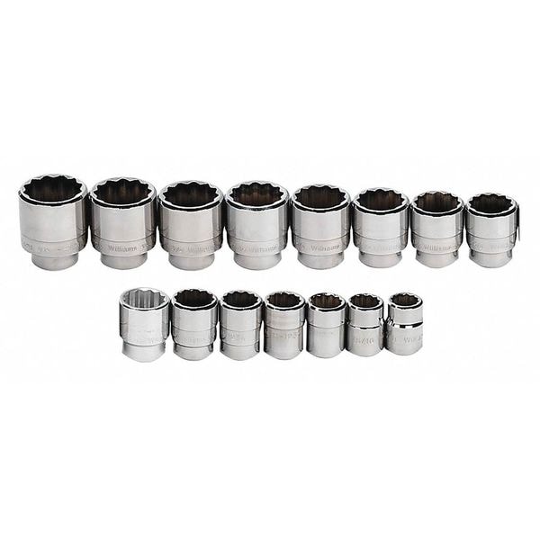 Williams 3/4" Drive Metric, 15 pcs - JHWMSH-15RC