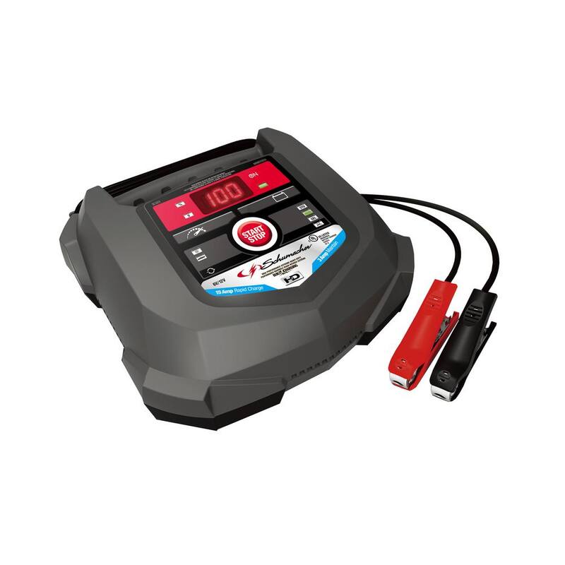 Schumacher Electric 15A 6-Volt/12-Volt Fully Automatic Battery Charger and Maintainer with Auto Voltage Detection - SC1323