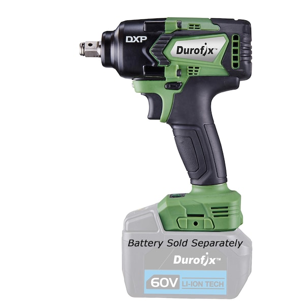 Durofix DXP 60V 1/2" BLDC Impact Wrench, 3-Stage, 517 ft-lbs, Tool Only - RI60166A1T