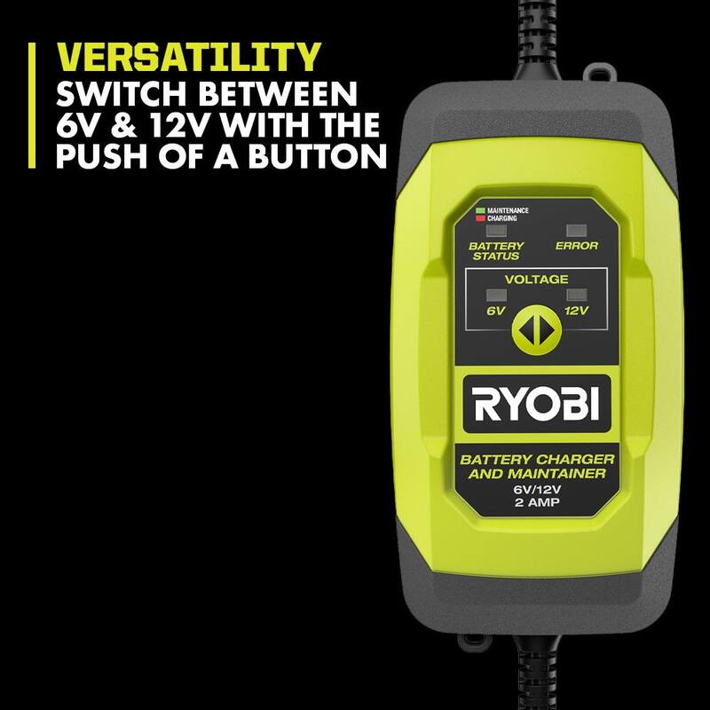 RYOBI 2 Amp Battery Charger and Maintainer - AC0i2001