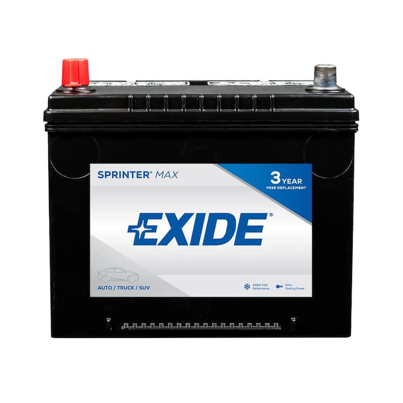 Exide SPRINTER MAX 12 volts Lead Acid 6-Cell 86 Group Size 650 Cold Cranking Amps (BCI) Auto Battery - SX86