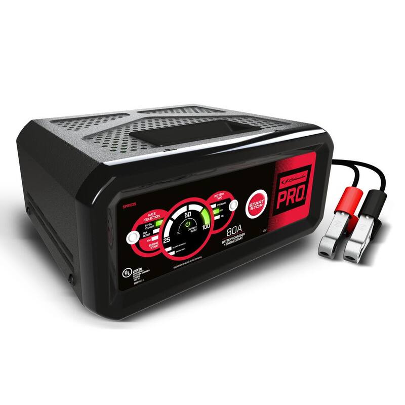 Schumacher Electric 80 Amp Automotive Battery Charger, Engine Starter, Maintainer with Boost Mode for Pro and Home Use - SPR1629