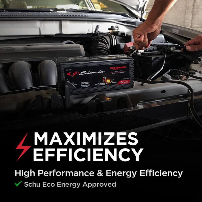 Schumacher Electric Automotive 1.5 Amp 6 Volt and 12 Volt Fully Automatic Battery Maintainer - SC1319