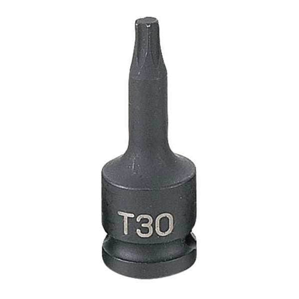 Grey Pneumatic SOC T30 3/8D IMP 6PT MALE BLK - 1130T