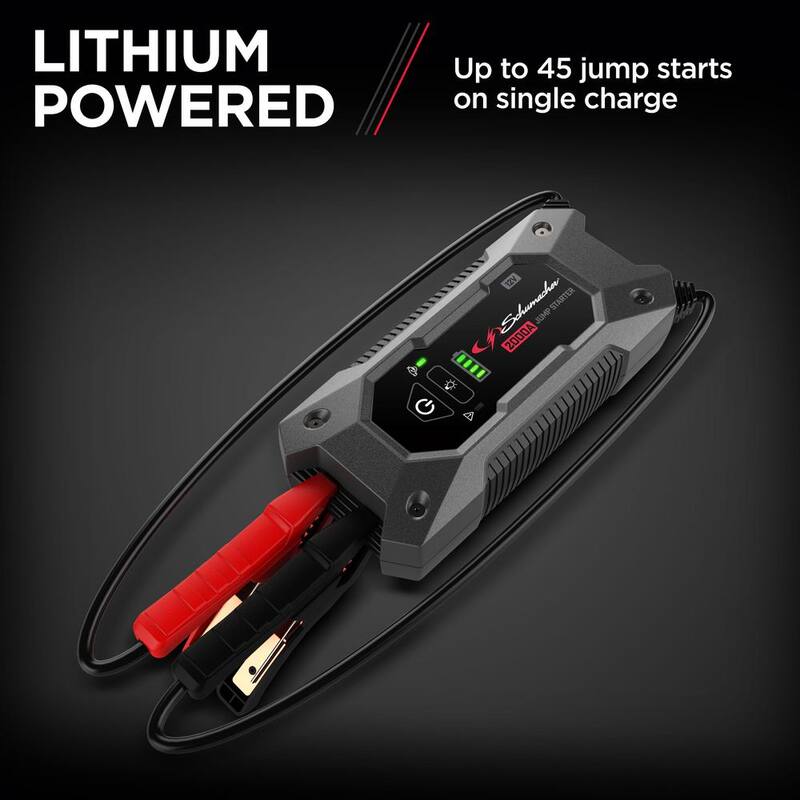 Schumacher Electric Rugged Lithium Automotive 12-Volt 2000 Amp Portable Jump Starter and Power Bank - SL1651