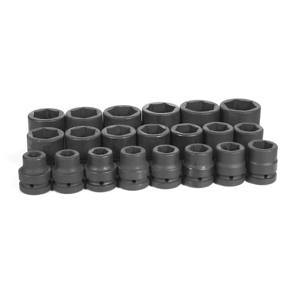 Grey Pneumatic SKT SET  1" DR  21 PC FRACT 3/4" TO 2" I - GP9021