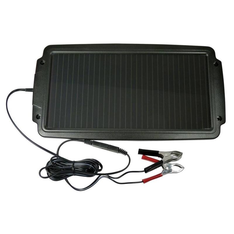 Schumacher Electric Automotive 12-Volt Solar Battery Maintainer with Quick-Connect Clamps and DC Accessory Plug - SP-200