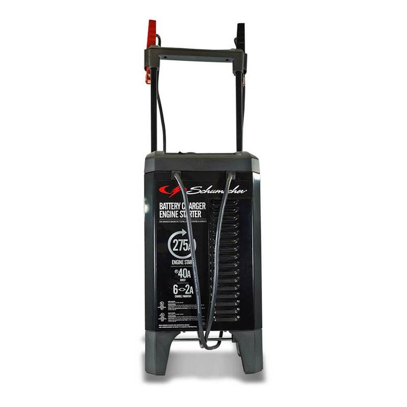 Schumacher Electric Automotive 6 Volt and 12 Volt 275 Amp Fully Automatic Wheeled Jump Starter and Battery Charger with 40 Amp Boost - SC1326