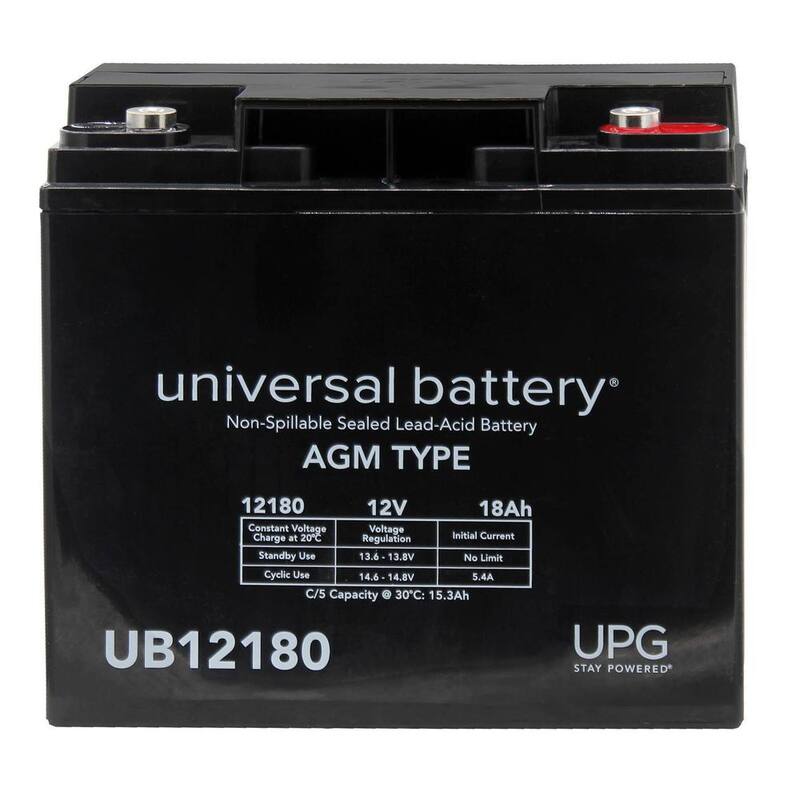 UPG 12-Volt 18 Ah I1 Terminal Sealed Lead Acid (SLA) AGM Rechargeable Battery - UB12180