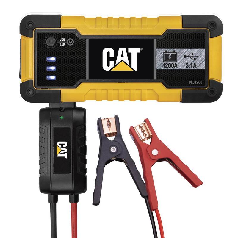 CAT 1200 Peak Amp Automotive Lithium Jump Starter, Portable Power - 15W USB-A & USB-C - CLJ1200