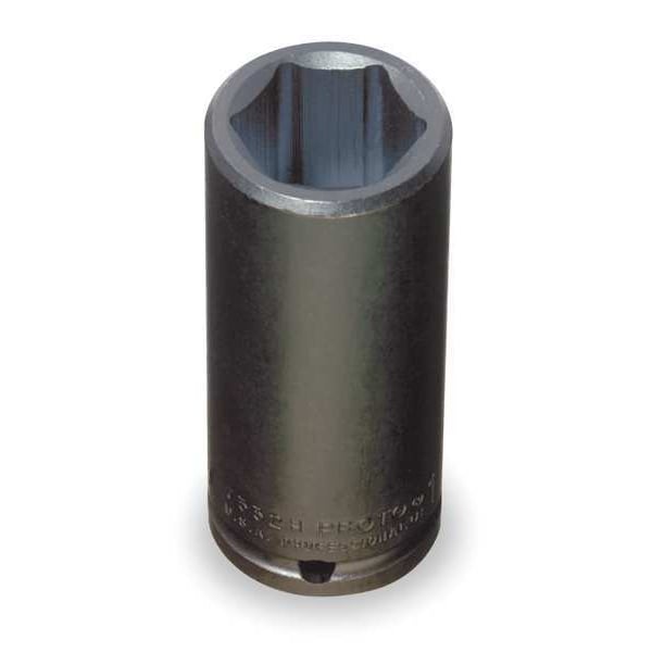Proto 1/2 in Drive Impact Socket 1 1/2 in Size 6 pt Deep Depth, Black Oxide - J7348H