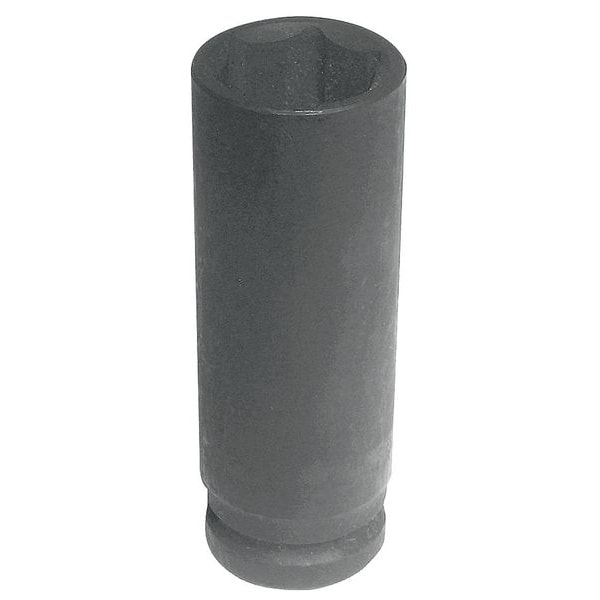 Westward 1/2 in Drive Impact Socket 1 1/8 in Size 6 pt Deep Depth, Black Oxide - 4LXG5
