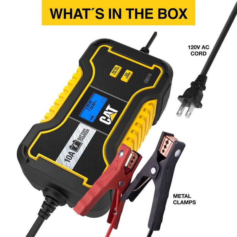 CAT Professional 10 Amp Battery Charger/Battery Maintainer with 6-Volt Or 12-Volt Charging Option - CBC10