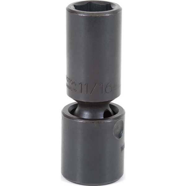 Proto 1/2 in Drive Flex Impact Socket 15/16 in Size 6 pt Deep Depth, Black Oxide - J75282P