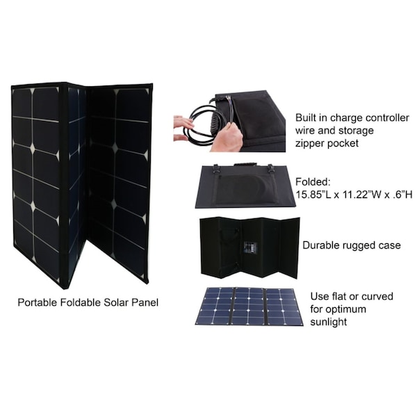 Aims Power Monocrystalline Solar Panel, 60 W, 19.8V DC, 3 A, 36 Cells, Spade - PV60CASE