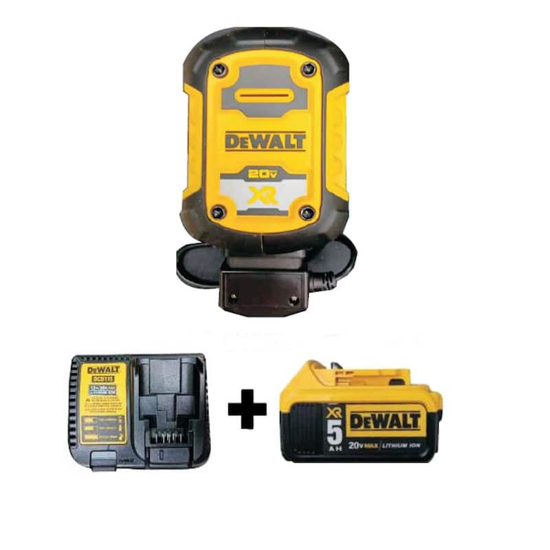 DEWALT 12V Auto Battery Maintainer Includes 20V x R 5AH Battery, DCB115 Charger - DXAEOBDK