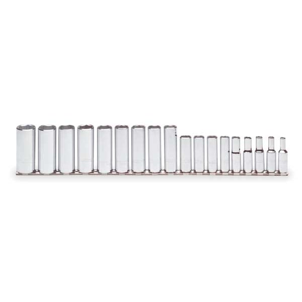 Proto 3/8" Drive Deep Socket Set Metric 18 Pieces 6 mm to 23 mm , Full Polish - J52203