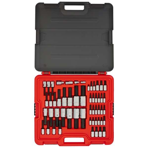 Proto 1/4 in, 3/8 in, 1/2 in Drive Metric, SAE, 54 pcs - J47354