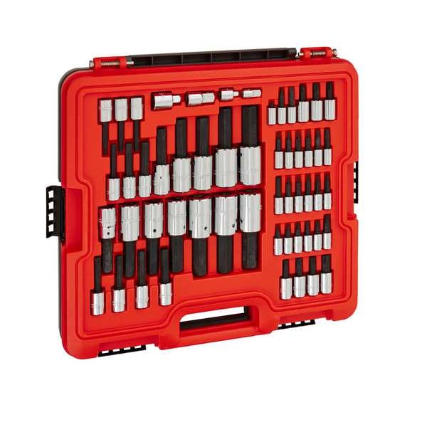 Proto 1/4 in, 3/8 in, 1/2 in Drive Metric, SAE, 54 pcs - J47354
