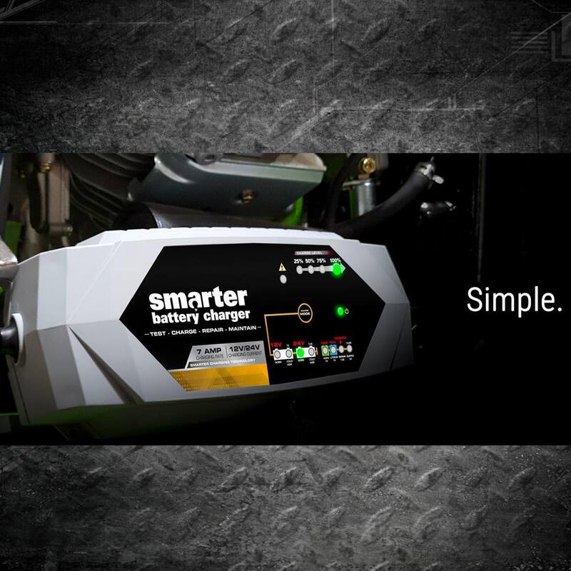 Smartech Products 12V/24V 7 Amp Smart Automotive Battery Charger, Maintainer, Repairer, Tester with Advanced Desulphation Process - BC-7000