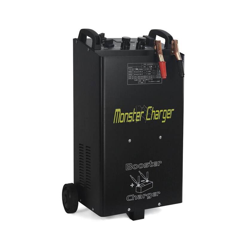 Stark Monster 55 Amp 12-Volt/24-Volt Automotive Fast Jump Start Wheel Battery Charger for Car and Truck - 21523-H