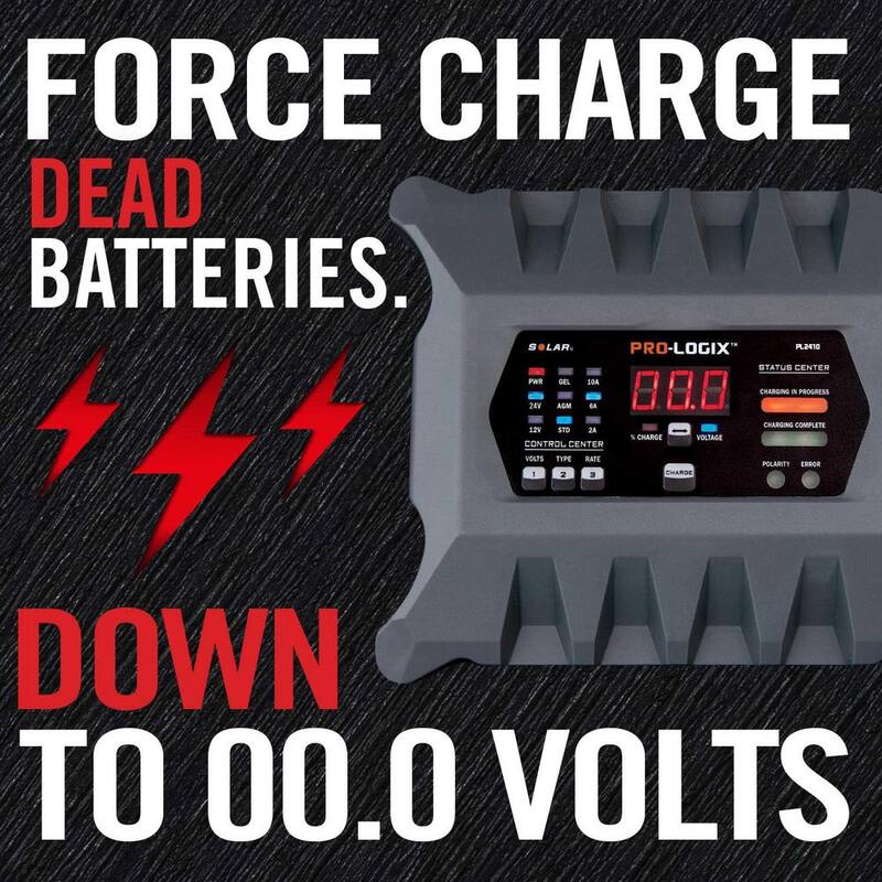 CLORE AUTOMOTIVE 12/24V 10 Amp Intelligent Battery Charger, Battery Maintainer - PL2410