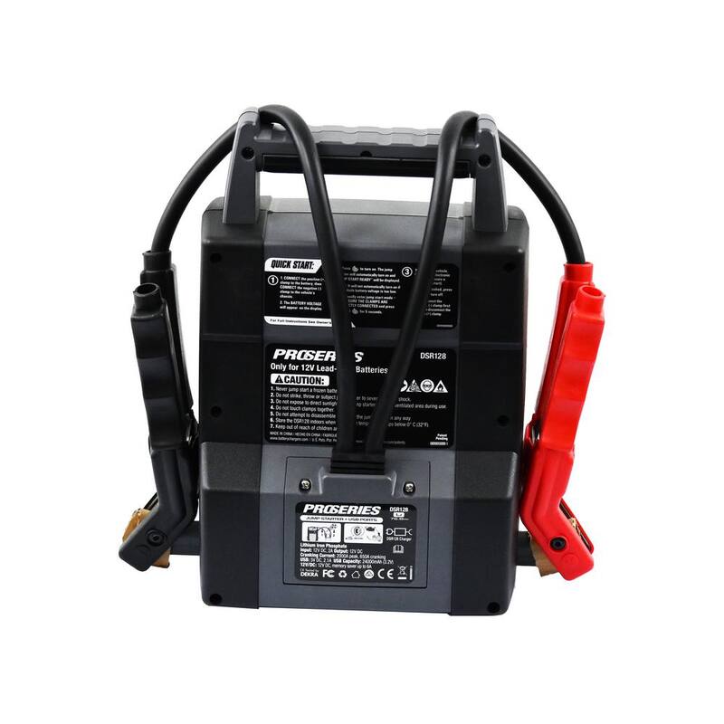 Schumacher Electric DSR Professional Grade 12 Volt, 2000 Peak Amps, Portable Lithium Ion Jump Starter with USB Power - DSR128