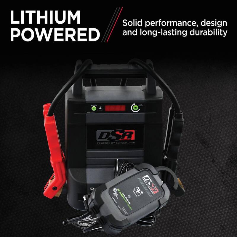Schumacher Electric DSR Professional Grade 12 Volt, 2000 Peak Amps, Portable Lithium Ion Jump Starter with USB Power - DSR128