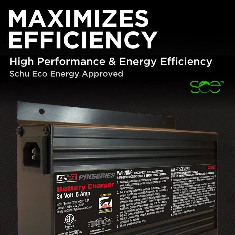 Schumacher Electric DSR Professional Grade 24 Volt, 5 Amp, Industrial Automatic Mountable Charger - DSR138