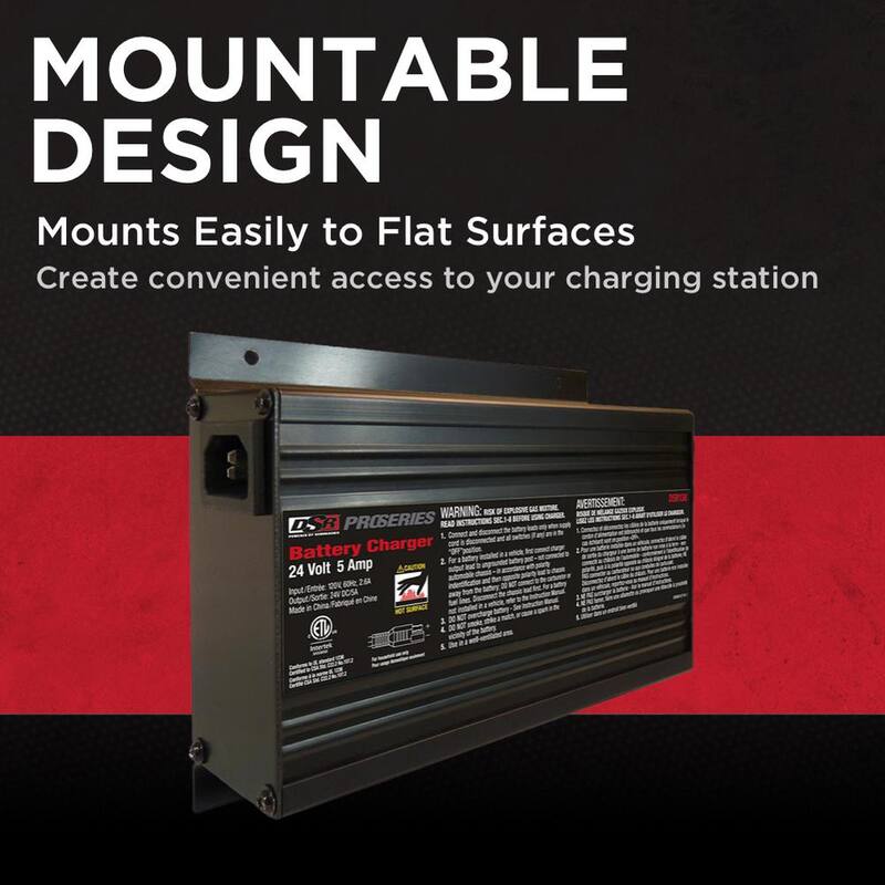Schumacher Electric DSR Professional Grade 24 Volt, 5 Amp, Industrial Automatic Mountable Charger - DSR138