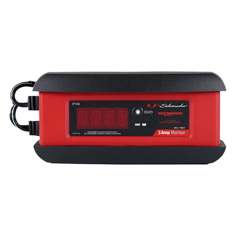Schumacher Electric Automotive 6-Volt/12-Volt 3-Amp Fully Automatic Battery Charger and Maintainer - SP1356