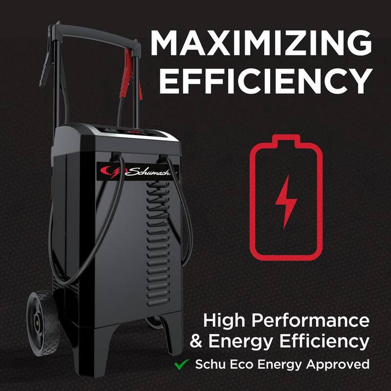 Schumacher Electric Automotive 6 Volt and 12 Volt 300 Amp Fully Automatic Wheeled Jump Starter and Battery Charger with 60 Amp Boost - SC1400