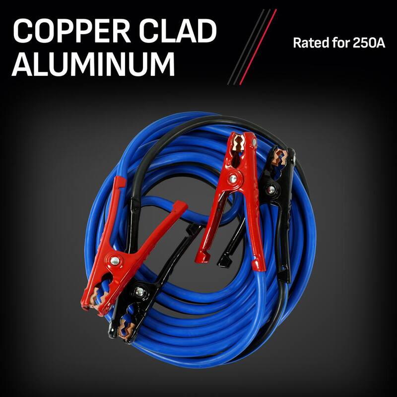 Schumacher Electric 4-Gauge, 20-Foot Heavy-Duty Jumper Cables, Rated for 250 Amps - BC4