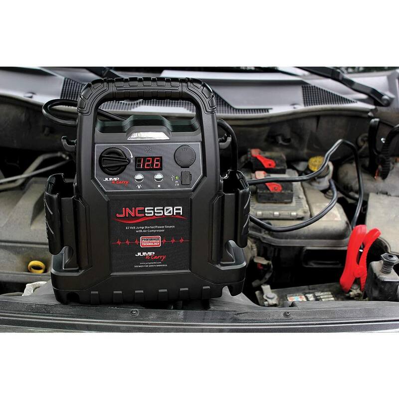 CLORE AUTOMOTIVE 1,100 Peak Amp 12-Volt Jump Starter with Air - JNC550A