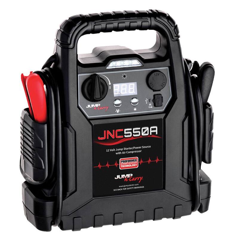 CLORE AUTOMOTIVE 1,100 Peak Amp 12-Volt Jump Starter with Air - JNC550A