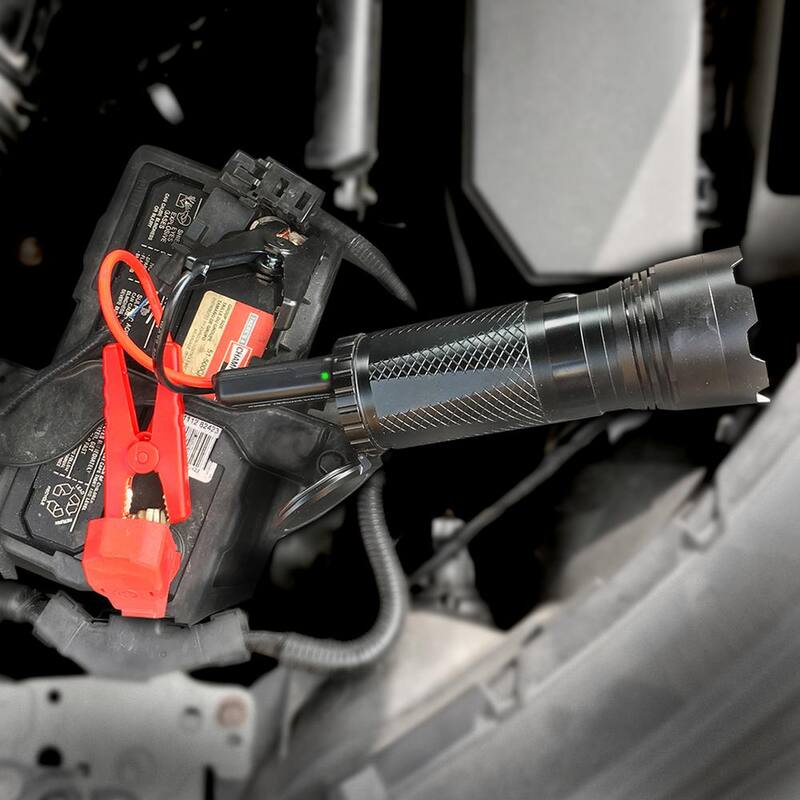 Smartech Products 8000 Lumen Rechargeable Flashlight with 10000 mAH Jump Starter and Power Bank - ULTRATECH-8000