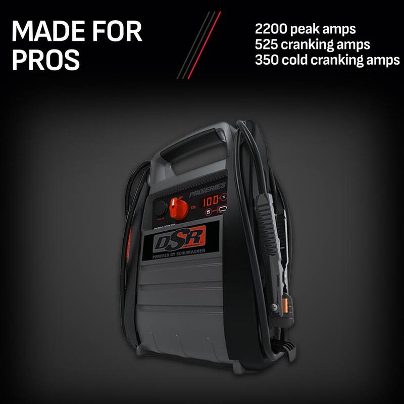 Schumacher Electric DSR Professional Grade Automotive 2200 Peak Amp 12-Volt Jump Starter and Portable Power Station - DSR165