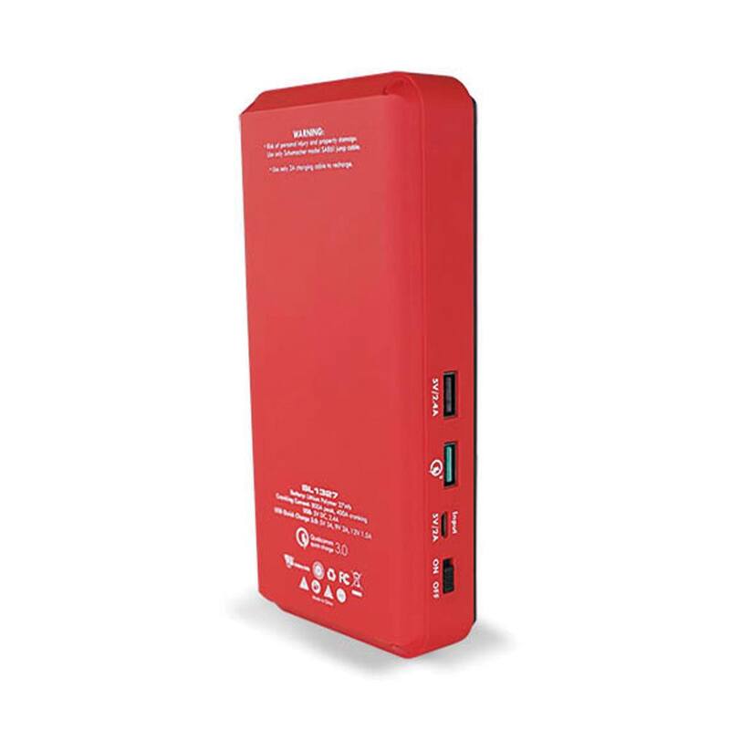 Schumacher Electric Automotive Lithium Portable Power Pack and 800 Peak Amp 12-Volt Jump Starter with Dual USB Ports - SL1327