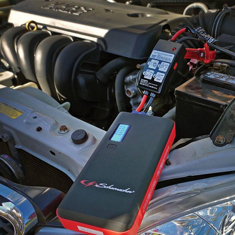 Schumacher Electric Automotive Lithium Portable Power Pack and 800 Peak Amp 12-Volt Jump Starter with Dual USB Ports - SL1327