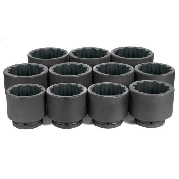 Grey Pneumatic SKT SET 1" DR 11 PC. FRAC 3-1/8" - 4-1/2 - GP9111